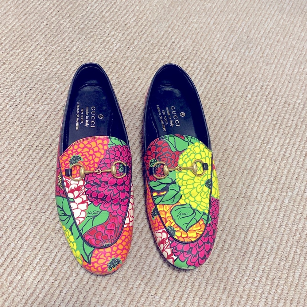 Gucci X Ken Scott Multicolor Floral Loafers